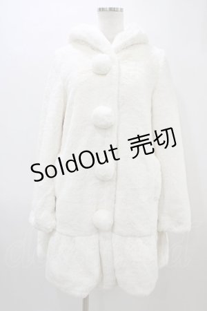 画像: Ank Rouge / ポンポンファーコート M オフ H-26-03-11-061-CA-CO-NS-ZH