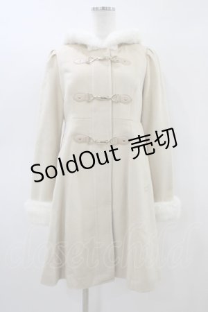 画像: Secret Honey / ファーフードダッフルコート Free アイボリー H-26-03-11-064-CA-CO-NS-ZH