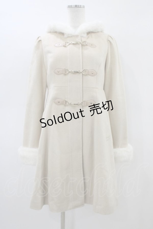 画像1: Secret Honey / ファーフードダッフルコート Free アイボリー H-26-03-11-064-CA-CO-NS-ZH (1)