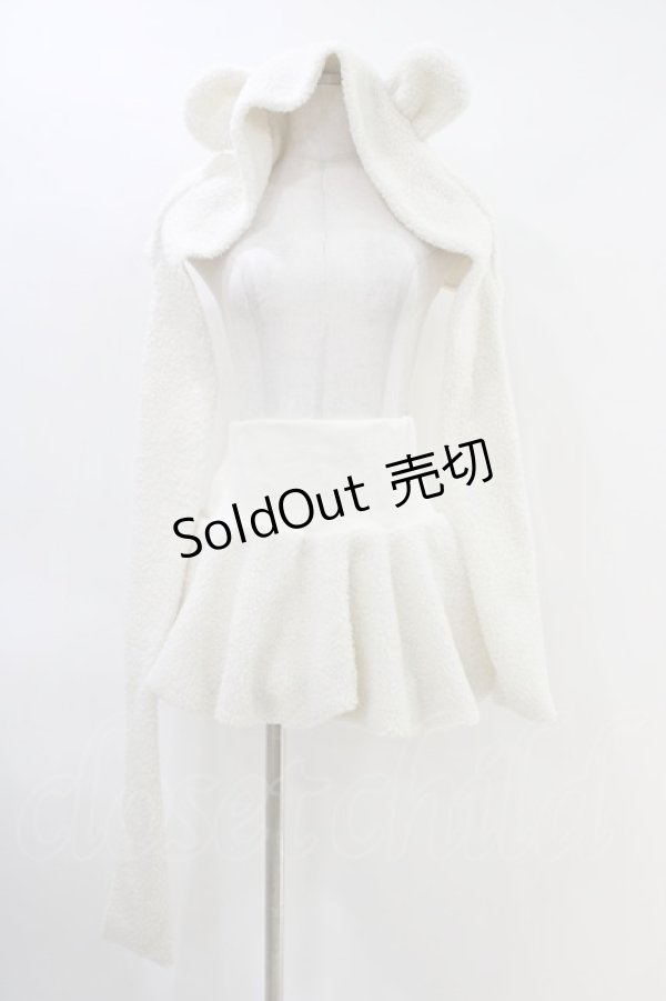 画像1: Rojita / くま耳マフラー付きもこもこセットアップ Free オフ H-26-03-11-010-LO-OP-NS-ZH (1)