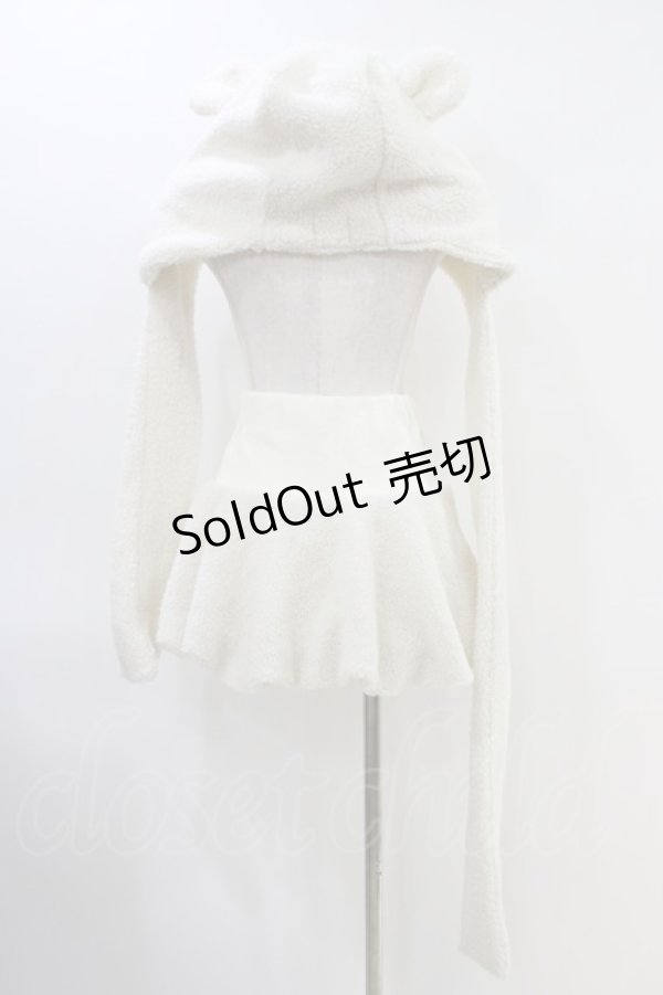 画像2: Rojita / くま耳マフラー付きもこもこセットアップ Free オフ H-26-03-11-010-LO-OP-NS-ZH (2)