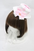 画像1: Angelic Pretty / Airy HeartプレゼントリボンミニHat  白/ピンク H-26-03-11-002-AP-AC-NS-ZH (1)