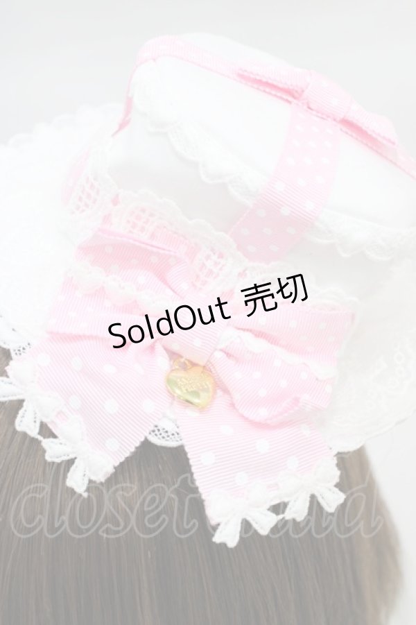 画像3: Angelic Pretty / Airy HeartプレゼントリボンミニHat  白/ピンク H-26-03-11-002-AP-AC-NS-ZH (3)