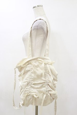 画像: Fi.n.t / ドロストリボンナップサック  IVORY H-26-03-12-001-CA-BG-NS-ZH