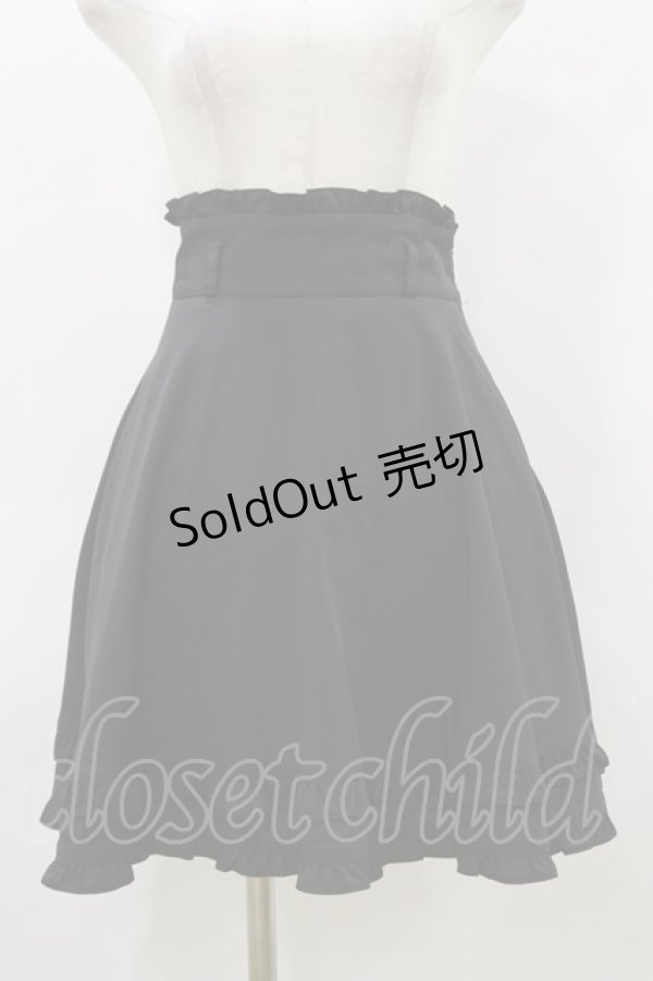 画像1: Honey Cinnamon / ハートバックルフレアスカート Free ブラック H-26-03-12-051-LO-PA-NS-ZH (1)