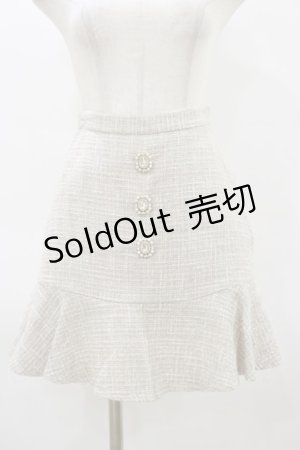 画像: An MILLE / ツイードビジューフレアスカート Free ベージュ H-26-03-12-054-EL-SK-NS-ZH