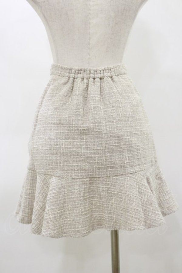 画像2: An MILLE / ツイードビジューフレアスカート Free ベージュ H-26-03-12-054-EL-SK-NS-ZH (2)