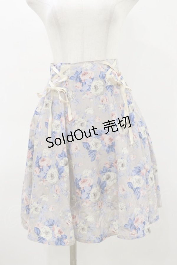 画像1: an another angelus / ローズプリントスカート Free グレージュ H-26-03-12-056-CA-SK-NS-ZH (1)