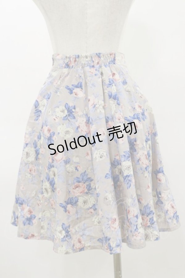 画像2: an another angelus / ローズプリントスカート Free グレージュ H-26-03-12-056-CA-SK-NS-ZH (2)
