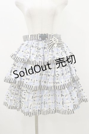 画像: metamorphose / 乙女音符フリルスカート Free サックス H-26-03-12-057-ME-SK-NS-ZH