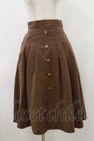 画像: Fi.n.t / フロント釦タックフレアースカート Free BROWN H-26-03-12-061-CA-SK-NS-ZH