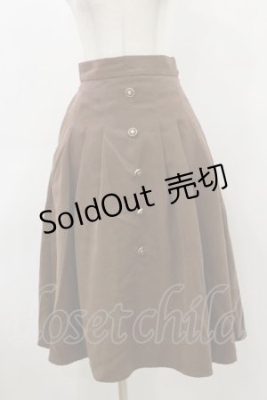 画像: Fi.n.t / フロント釦タックフレアースカート Free BROWN H-26-03-12-061-CA-SK-NS-ZH