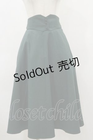画像: F&A / コルセットベルト2wayフレアースカート Free GREEN H-26-03-12-063-LO-SK-NS-ZH