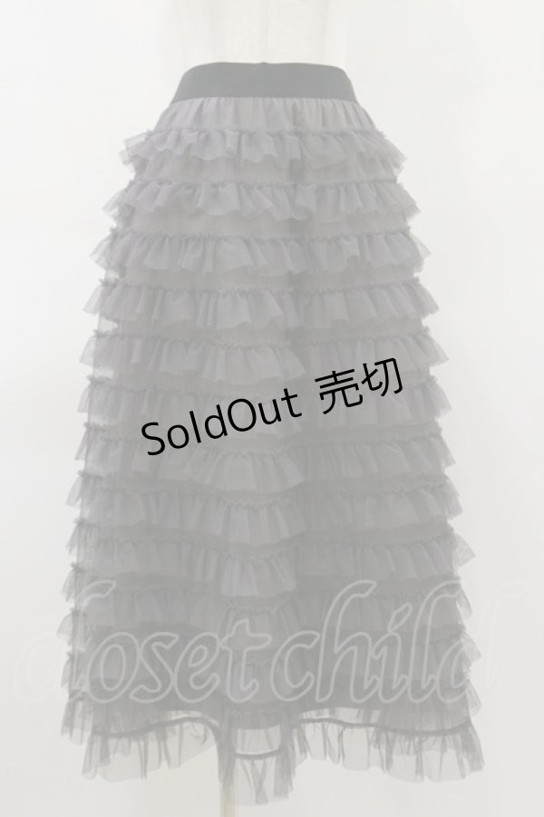 画像1: INGEBORG / チュールフリルスカート Free グレー H-26-03-12-064-LO-SK-NS-ZH (1)