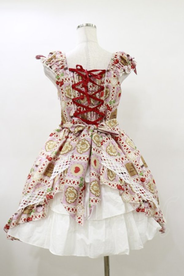 画像2: BABY,THE STARS SHINE BRIGHT / La Patisserie〜Mon peche mignon〜プリンセスジャンパースカート Free ピンク H-26-03-12-066-BA-OP-NS-ZH (2)