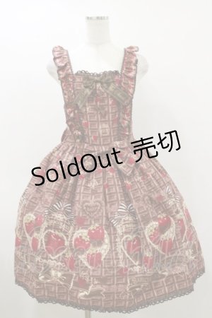 画像: BABY,THE STARS SHINE BRIGHT / Strawberry Loves Chocolate柄エプロンフリルジャンパースカート・カチューシャセット Free ブラウン H-26-03-12-067-BA-OP-NS-ZH