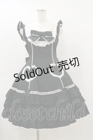 画像: Angelic Pretty / Cute Heartジャンパースカート Free ブラック H-26-03-12-068-AP-OP-NS-ZH