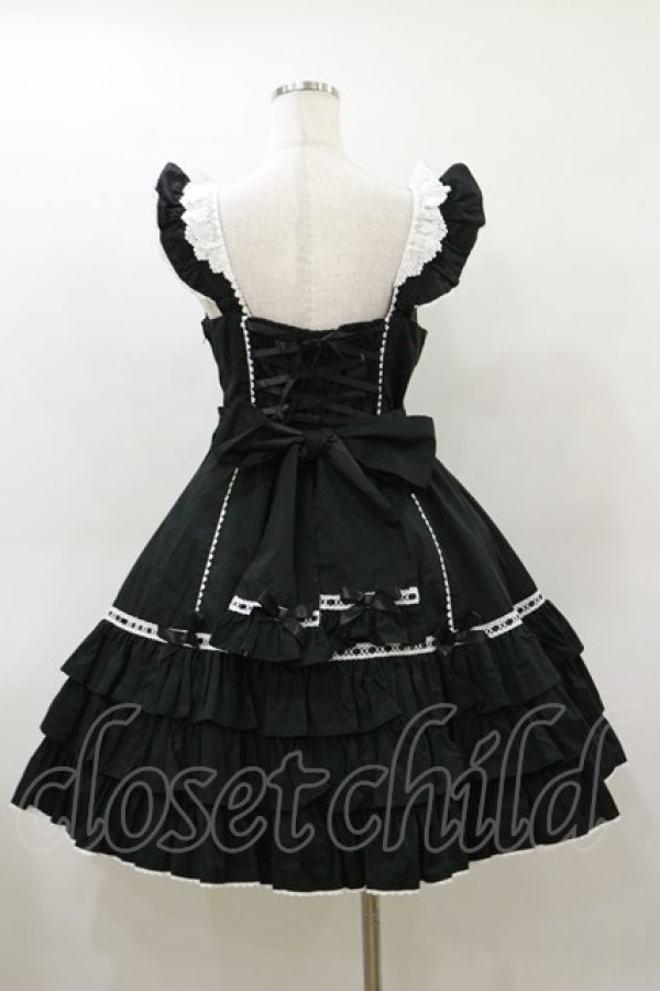 画像2: Angelic Pretty / Cute Heartジャンパースカート Free ブラック H-26-03-12-068-AP-OP-NS-ZH (2)