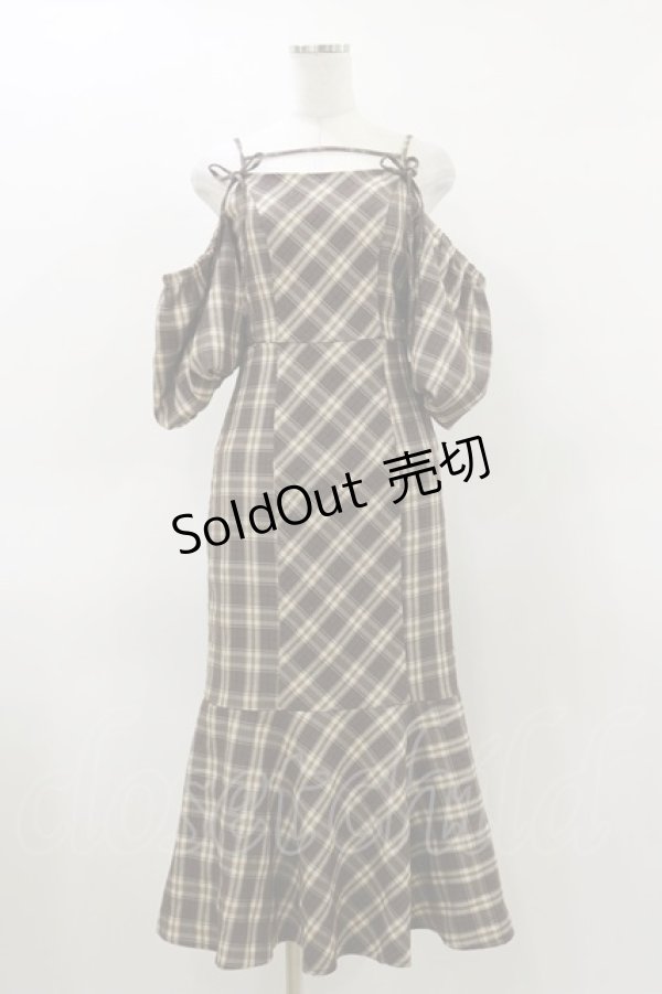 画像1: LOLITAその他 / ROYAL PARTY/チェックワンピース Free ブラウン H-26-03-12-076-LO-OP-NS-ZH (1)