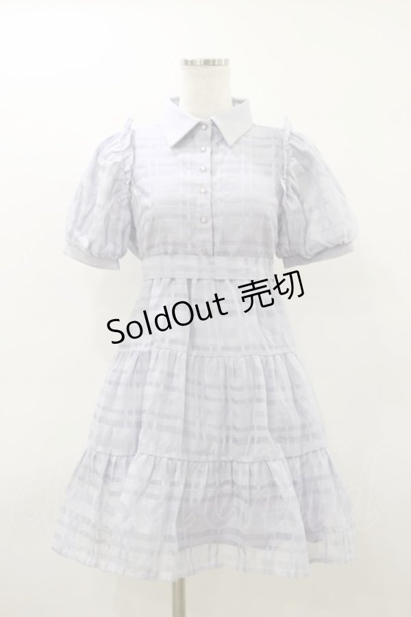 画像1: Bubbles / シアーチェックワンピース M ブルー H-26-03-12-083-CA-OP-NS-ZH (1)