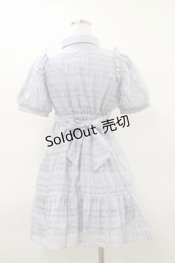 画像2: Bubbles / シアーチェックワンピース M ブルー H-26-03-12-083-CA-OP-NS-ZH (2)