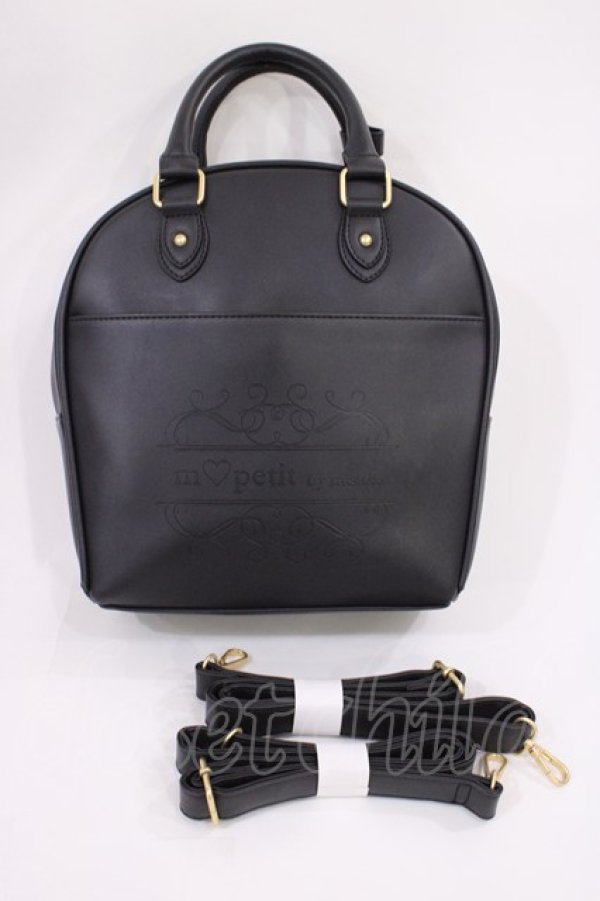 画像1: m petit by misako / サンリオキャラクターズコラボ/AM*2Wリボンバッグ  ブラック H-26-03-12-1042-LO-BG-NS-ZH (1)