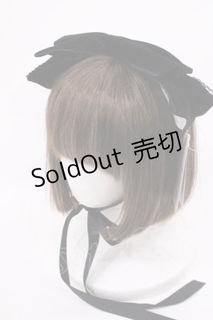 画像: axes femme kawaii / ベロアリボンヘッドドレス  ブラック H-26-03-12-1045-AX-AC-NS-ZH