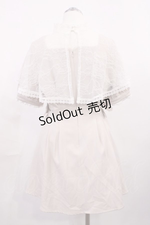 画像2: Rojita / レースケープリボン半袖ワンピース Free ベージュ H-26-03-12-1007-LO-OP-NS-ZH (2)