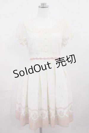 画像: LODISPOTTO / 襟プリーツ花柄ドットワンピース M オフ H-26-03-12-1009-LO-OP-NS-ZH