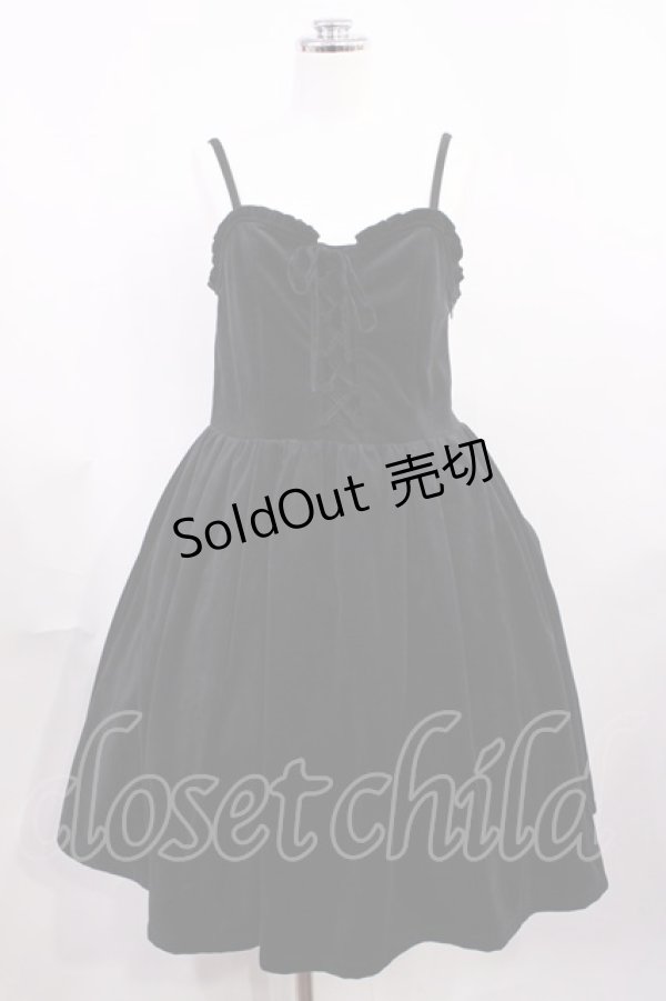 画像1: Ank Rouge / ベロアワンピース M ブラック H-26-03-12-1002-CA-OP-NS-ZH (1)