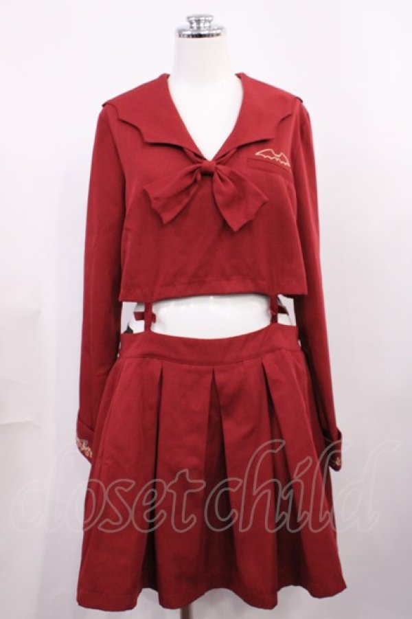 画像1: To Alice / コウモリセーラーワンピース M レッド H-26-03-12-1013-LO-OP-NS-ZH (1)