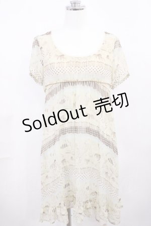 画像: Franche Lippee / オリプリワンピース M アイボリー H-26-03-12-1014-LO-OP-YZ-ZH