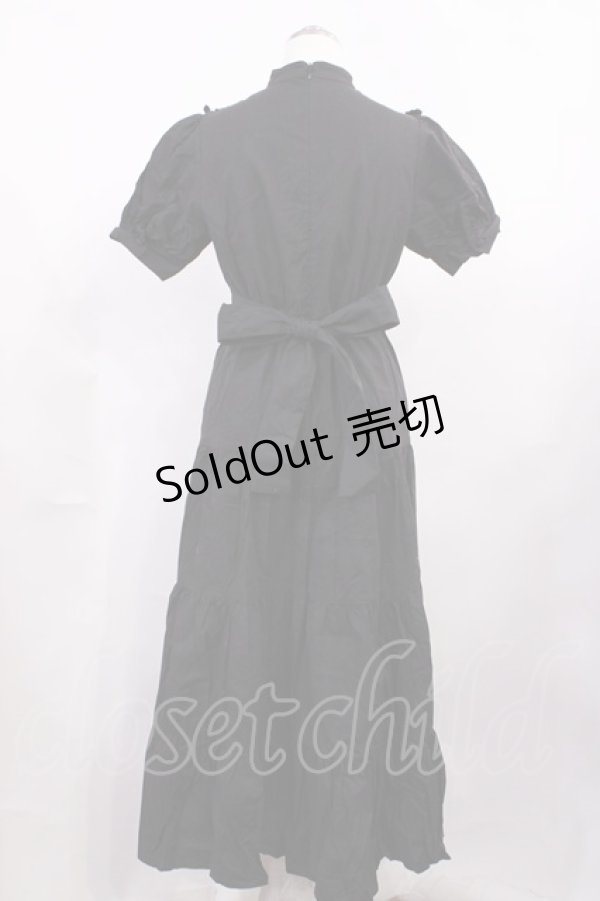 画像2: Ank Rouge / フリルロングワンピース M ブラック H-26-03-12-1017-CA-OP-NS-ZH (2)