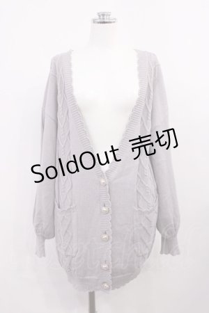 画像: Amavel / ハートモチーフロングカーディガン Free ラベンダー H-26-03-12-1021-CA-TO-NS-ZH