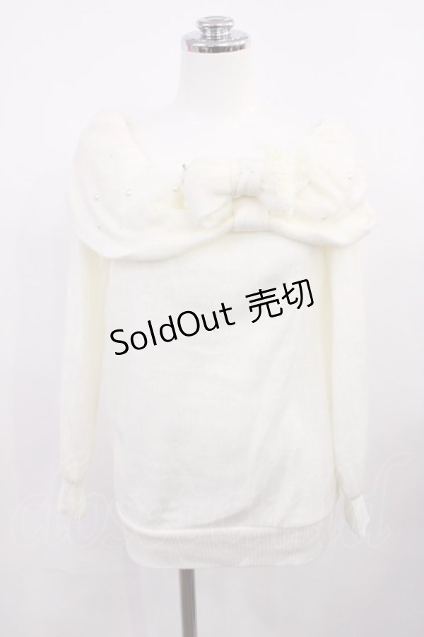 画像1: LIZ LISA / パールリボントップス Free オフ H-26-03-12-1022-LO-TO-NS-ZH (1)