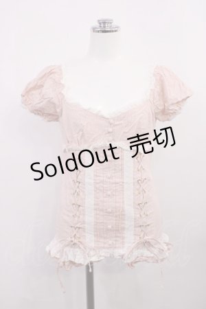 画像: LIZ LISA / ストライプブラウス Free ピンク H-26-03-12-1026-LO-BL-NS-ZH