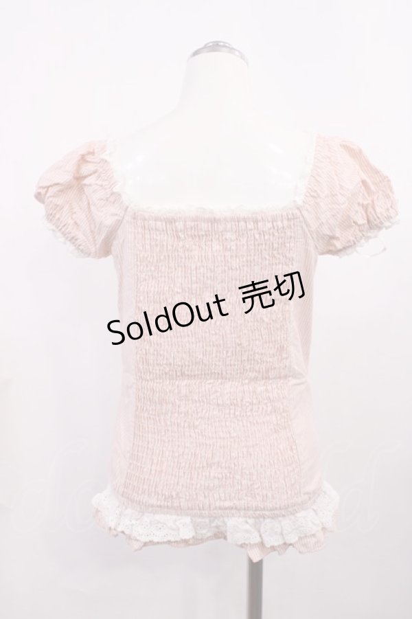 画像2: LIZ LISA / ストライプブラウス Free ピンク H-26-03-12-1026-LO-BL-NS-ZH (2)