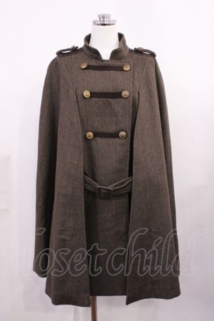 画像: axes femme / ナポレオンマント風コート M ブラウン H-26-03-12-1031-AX-CO-NS-ZH