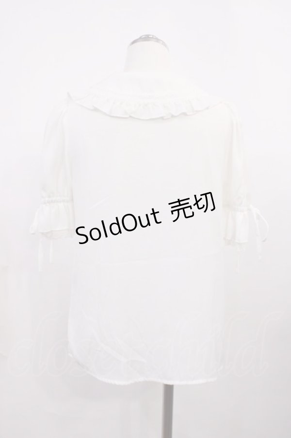 画像2: Secret Honey / ビックフリルカラーブラウス Free オフ H-26-03-12-1033-CA-BL-NS-ZH (2)