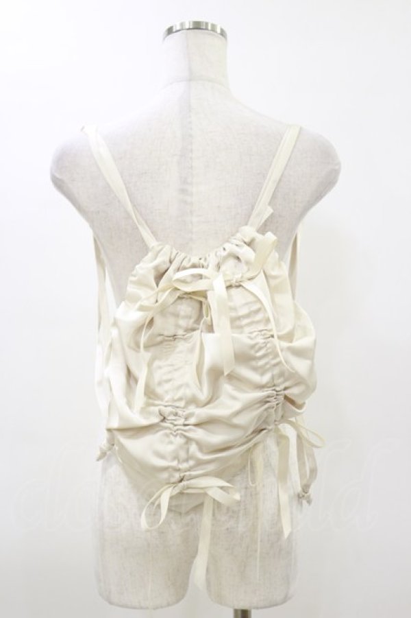 画像2: Fi.n.t / ドロストリボンナップサック  IVORY H-26-03-12-001-CA-BG-NS-ZH (2)