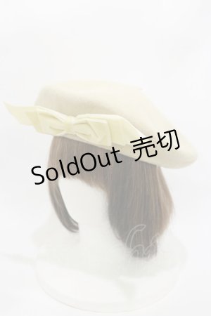 画像: Maria pipi / Velvet Ribbon Beret  ベージュ H-26-03-12-016-EL-AC-NS-ZH