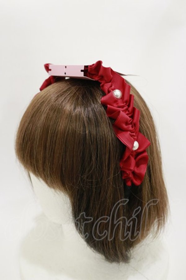 画像1: m petit by misako / AMPLカチューシャ  レッド H-26-03-12-017-LO-AC-NS-ZH (1)