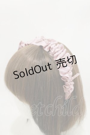 画像: m petit by misako / ギャザーリボンカチューシャ  ピンク H-26-03-12-018-LO-AC-YZ-ZH