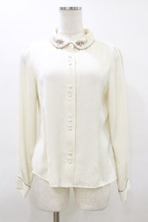 画像: Fi.n.t / 金縁ティーカップ衿シャツ Free OFF WHITE H-26-03-12-034-CA-BL-NS-ZH