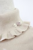 画像3: F&A / ローズモチーフ付きタートルニットプルオーバー Free PINK BEIGE H-26-03-12-042-LO-TO-NS-ZH (3)