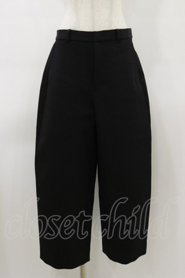 画像1: INGEBORG / トリプルツイルストレートパンツ Free ブラック H-26-03-12-046-LO-PA-NS-ZH (1)