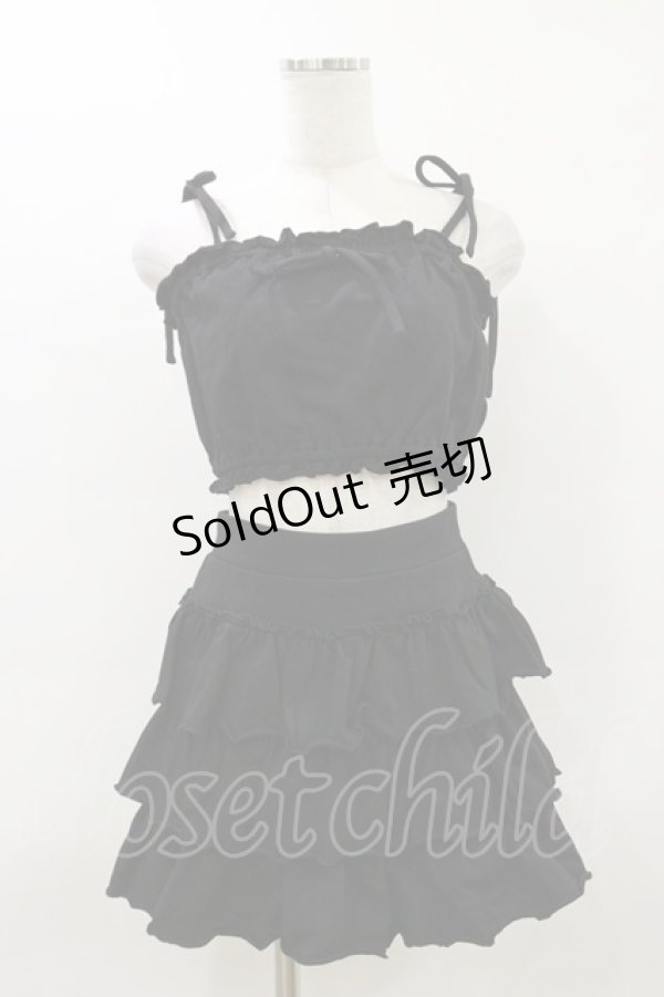 画像1: Bubbles / スウェットビスチェセットアップ M ブラック H-26-03-12-047-CA-OP-NS-ZH (1)