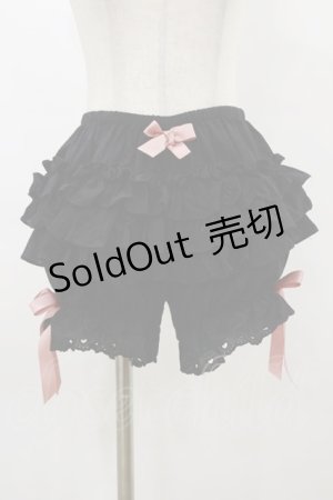 画像: 櫻桃兎（海外ロリータブランド） / ドロワーズ L ブラック/ピンク H-26-03-12-048-LO-PA-NS-ZH