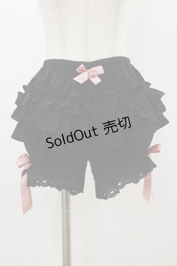 画像1: 櫻桃兎（海外ロリータブランド） / ドロワーズ L ブラック/ピンク H-26-03-12-048-LO-PA-NS-ZH (1)