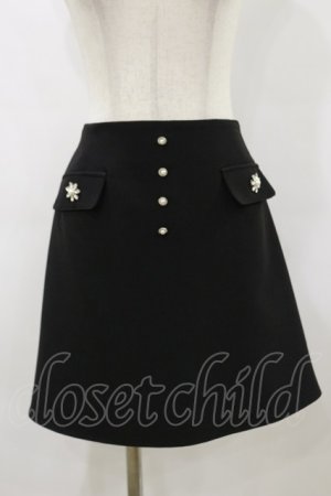 画像: evelyn / ビジューパールスカート Free ブラック H-26-03-12-049-LO-SK-NS-ZH